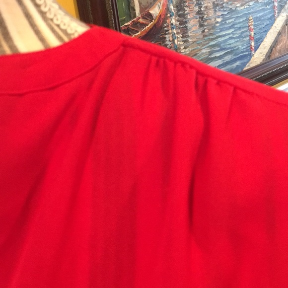 A NEW DAY RED PLEATED LONG SLEEVE SHIRT - Picture 4 of 8